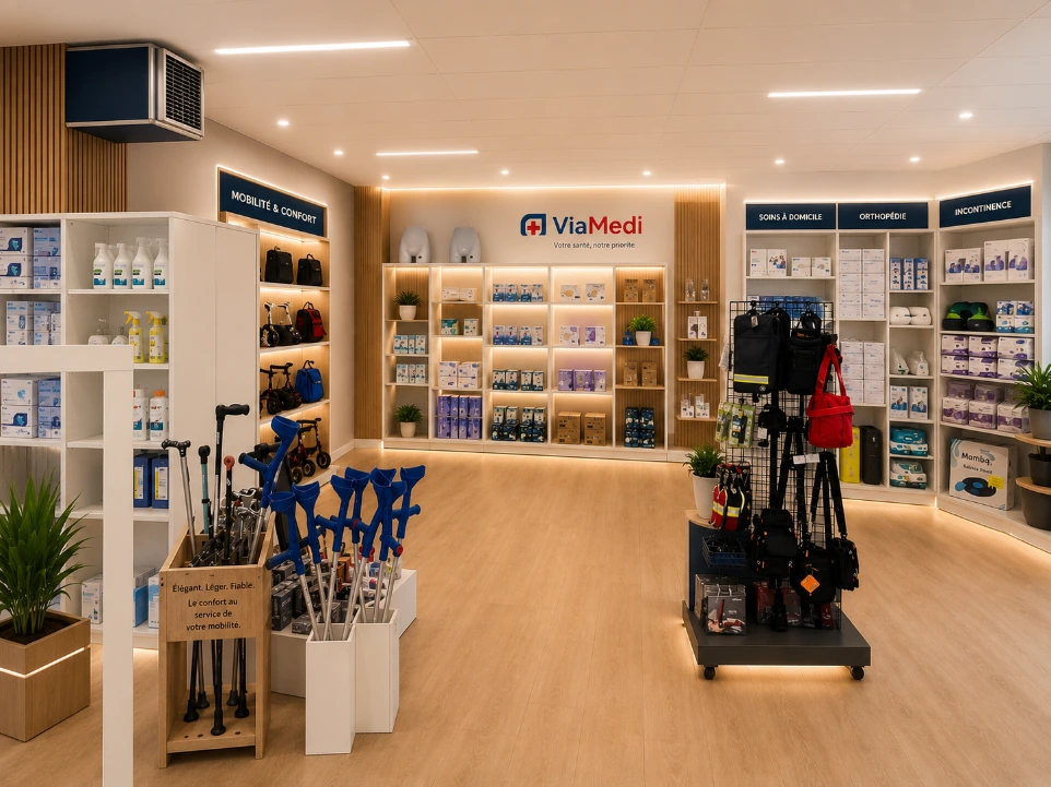Rayons du showroom Viamedi
