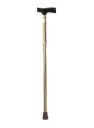 Canne de marche pliante en aluminium anodisé bronze courte