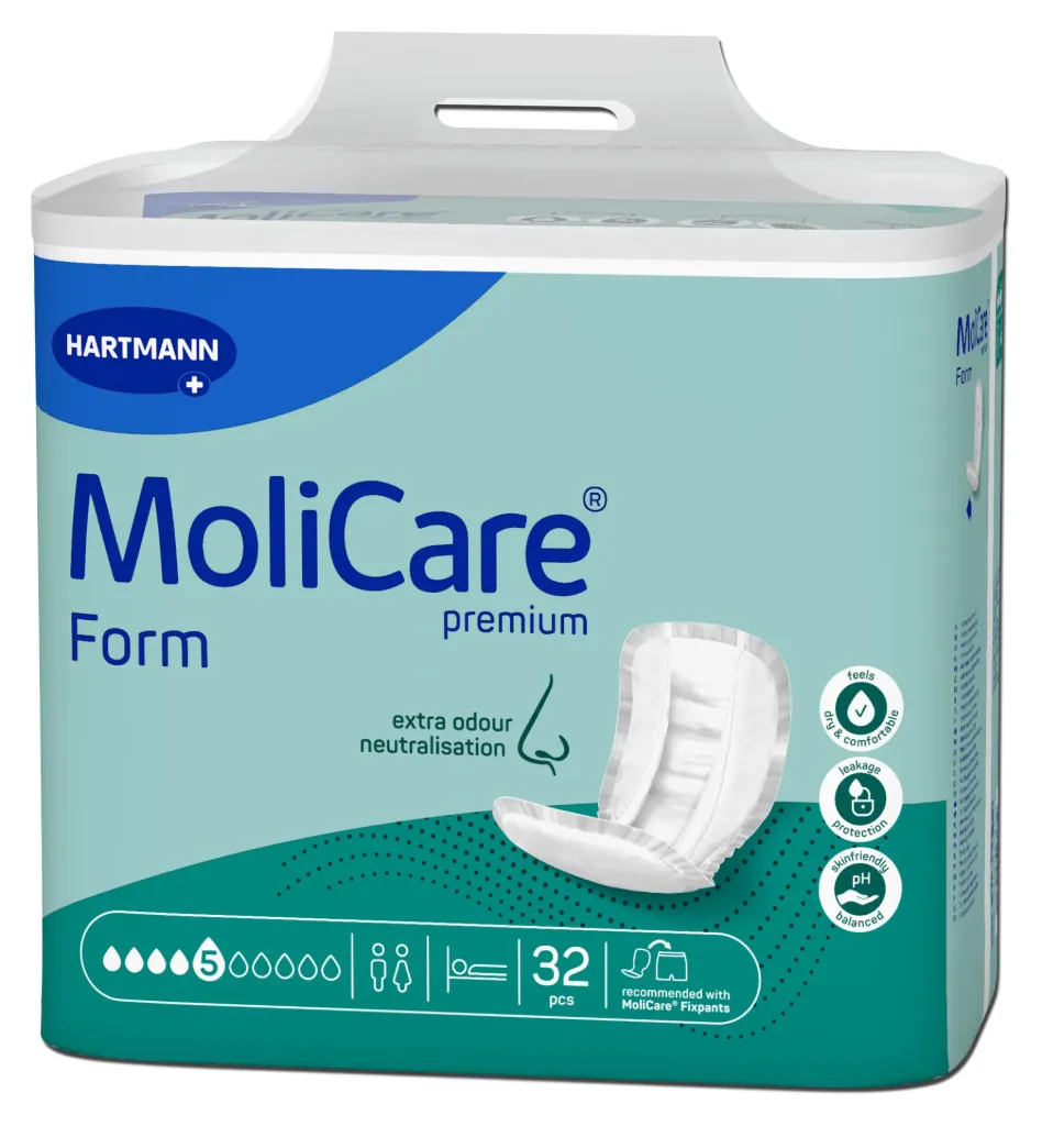 [168405] Couches Anatomiques Molicare Premium Form (5 gouttes, Sachet 32pcs)