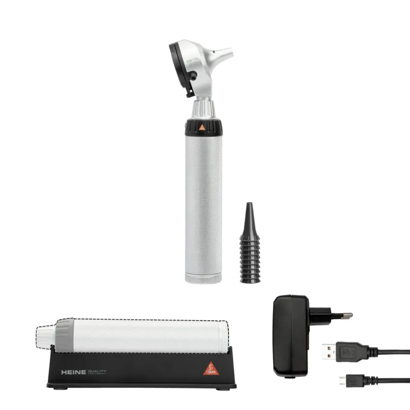 [B-011.28.388] Kit otoscope Beta 200 LED F.O. - Batterie - USB
