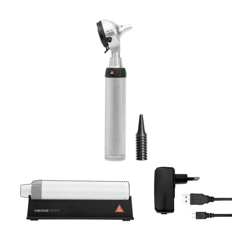[B-010.28.388] Kit otoscope Beta 400 LED F.O. - batterie - USB