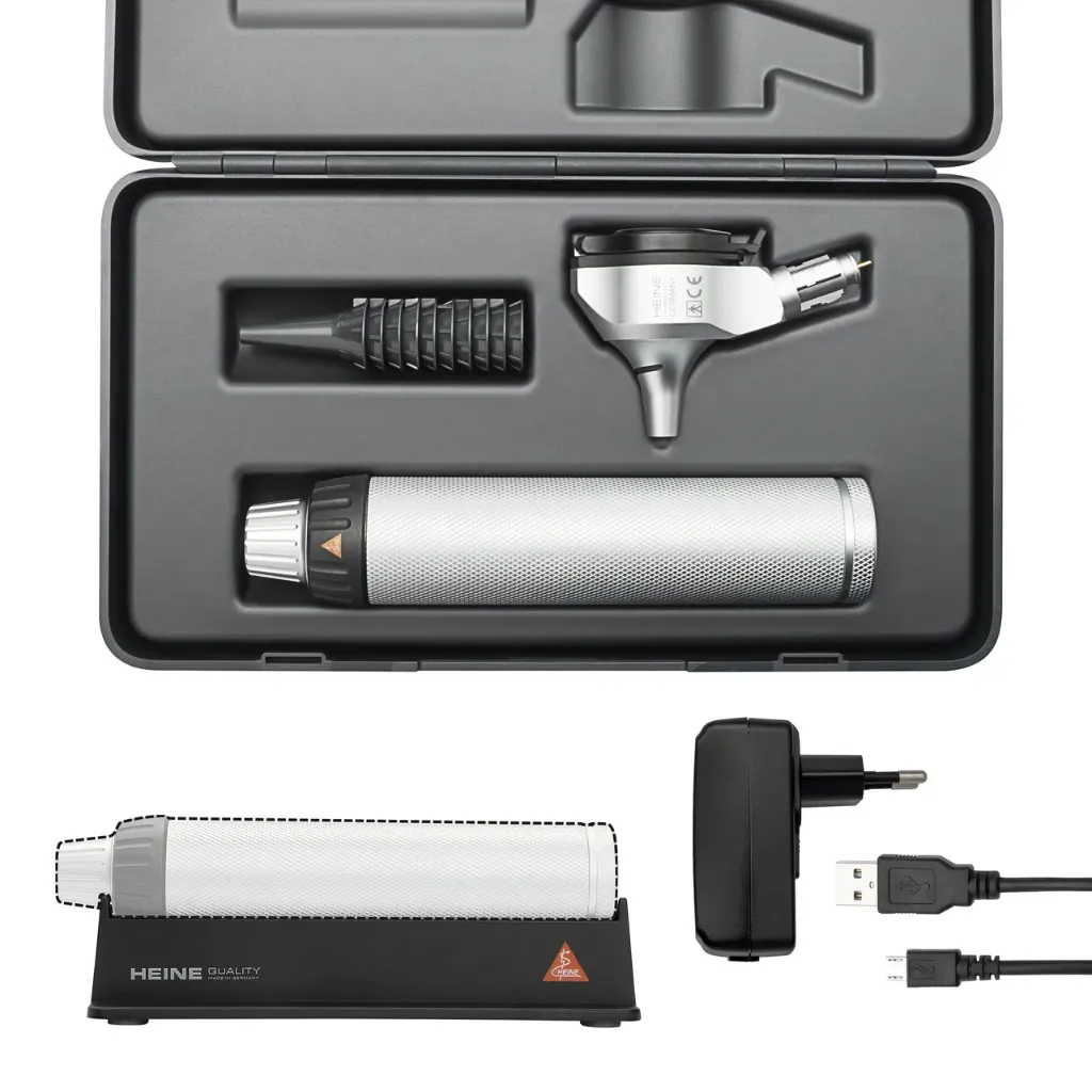 [B-143.28.388] Kit otoscope Beta 400 LED F.O. - batterie - USB - étui rigide