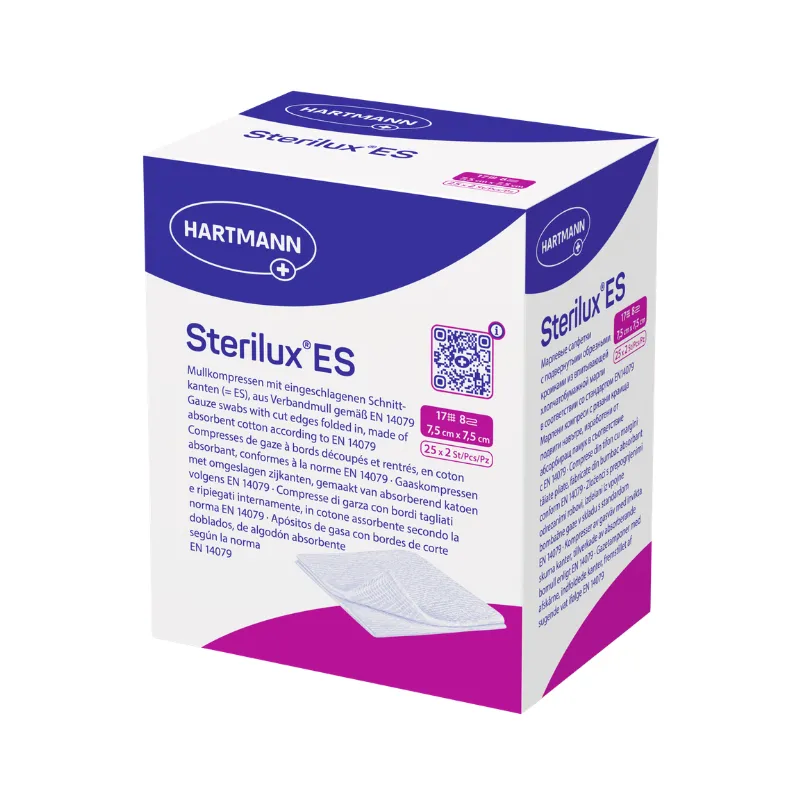 Compresses de gaze Sterilux ES Stériles 7,5x7,5cm 25x2pcs