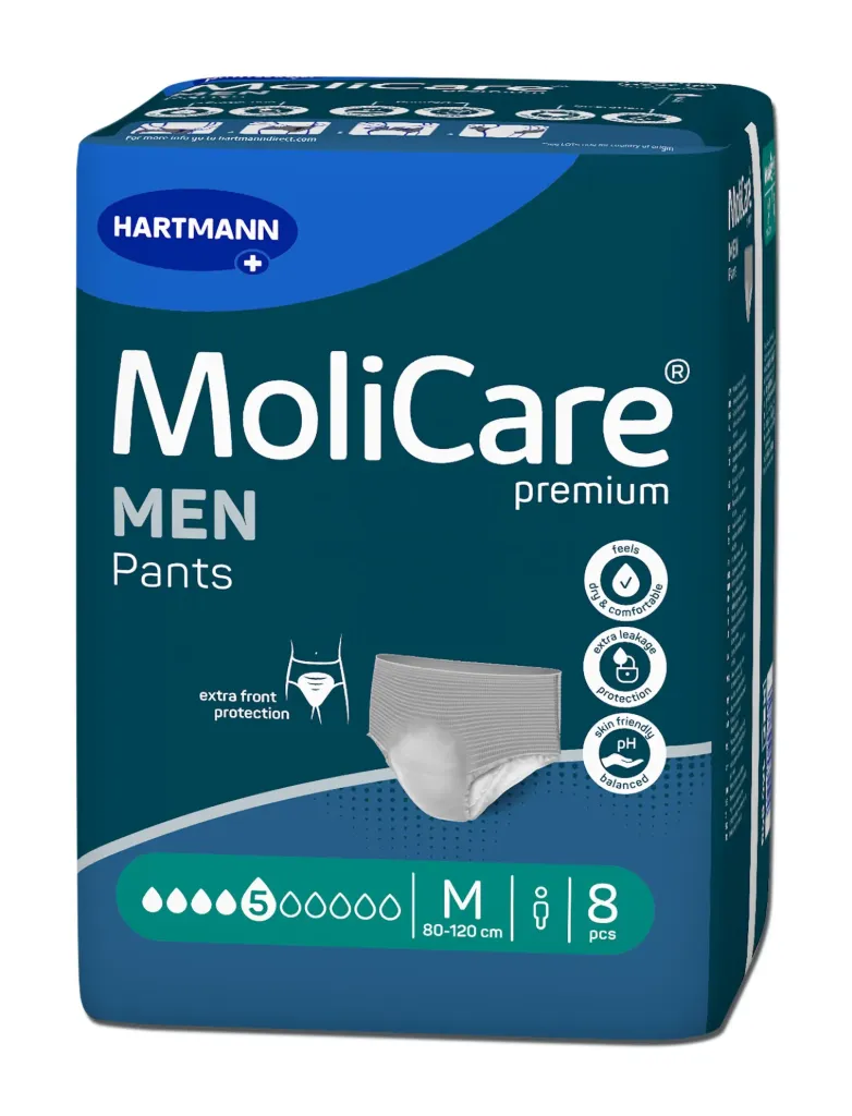 [166090] Culottes d'incontinence MoliCare Premium Men Pants Medium 5g (Sachet 8pcs)