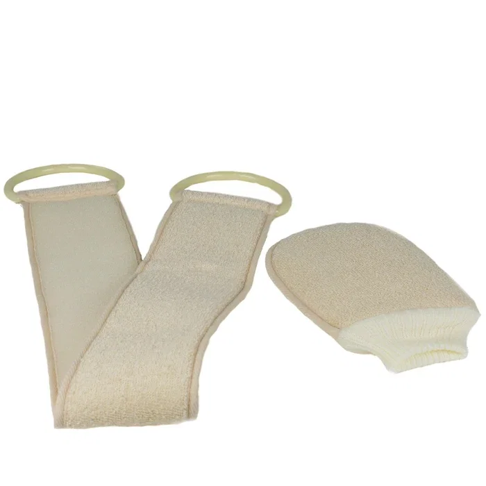 Serviette de toilette avec 2 poignées et gant de toilette