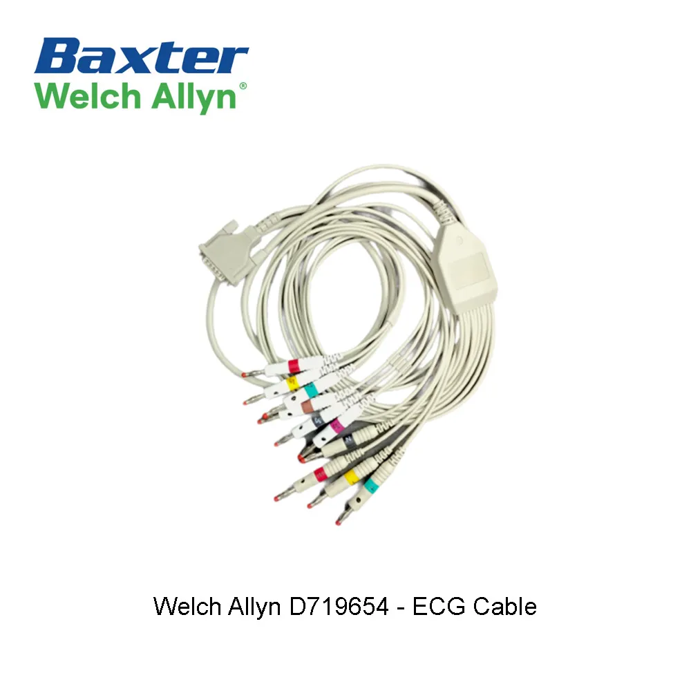 [719654] Cable ECG 10 brins - fiches bananes