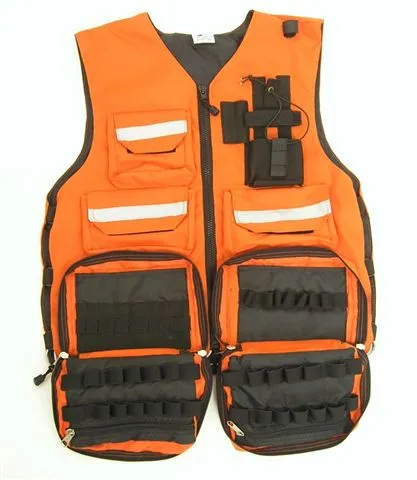 Gilet d'intervention multi-poches ECO (Small, Orange)